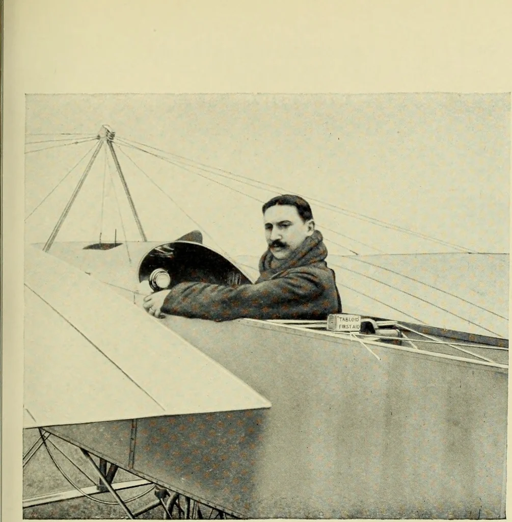 An illustration from Famous airmen and their equipment [electronic resource] : with some notes on first-aid in emergencies, 1912, leaf 26