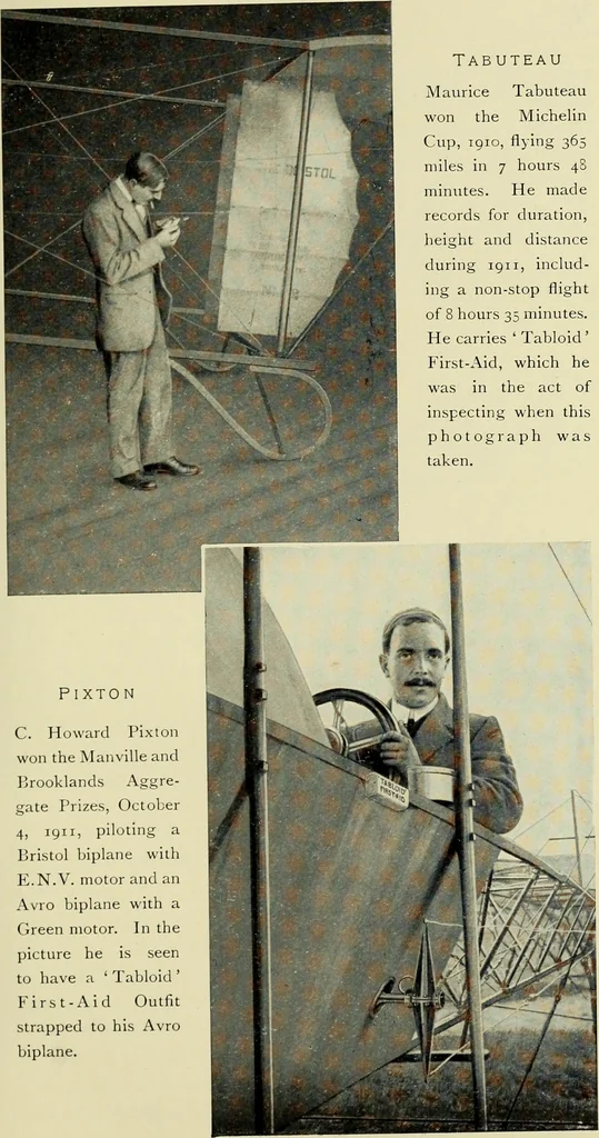 An illustration from Famous airmen and their equipment [electronic resource] : with some notes on first-aid in emergencies, 1912, leaf 34