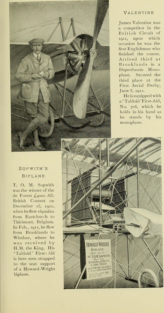 An illustration from Famous airmen and their equipment [electronic resource] : with some notes on first-aid in emergencies, 1912, leaf 36