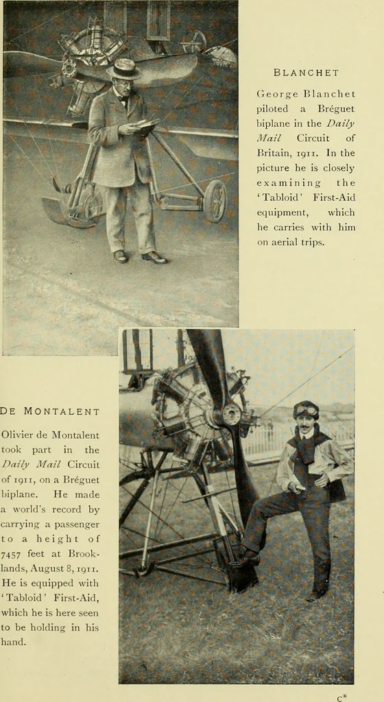 An illustration from Famous airmen and their equipment [electronic resource] : with some notes on first-aid in emergencies, 1912, leaf 58