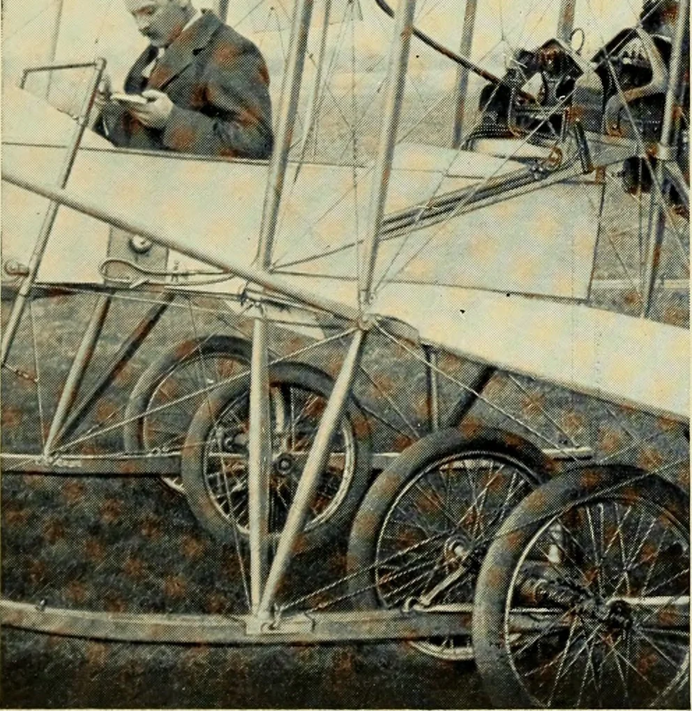 An illustration from Famous airmen and their equipment [electronic resource] : with some notes on first-aid in emergencies, 1912, leaf 60