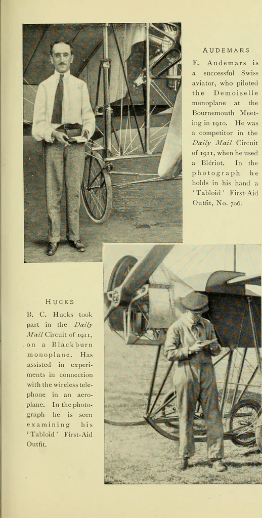 An illustration from Famous airmen and their equipment [electronic resource] : with some notes on first-aid in emergencies, 1912, leaf 62