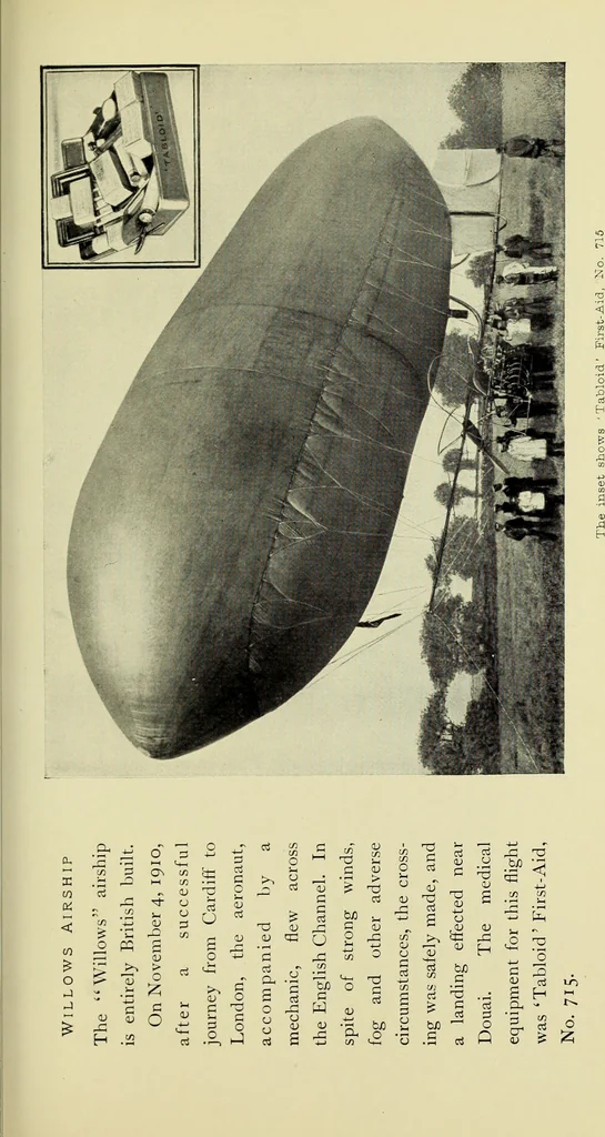 An illustration from Famous airmen and their equipment [electronic resource] : with some notes on first-aid in emergencies, 1912, leaf 72