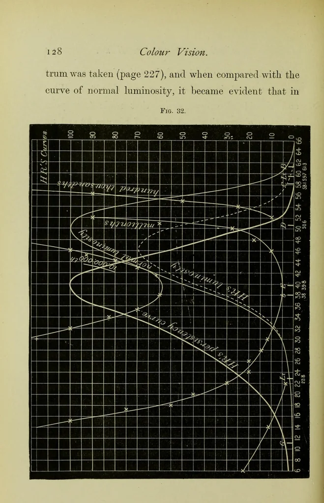 An illustration from Colour vision [electronic resource] : being the Tyndall lectures delivered in 1894 at the Royal Institution, 1895, leaf 144