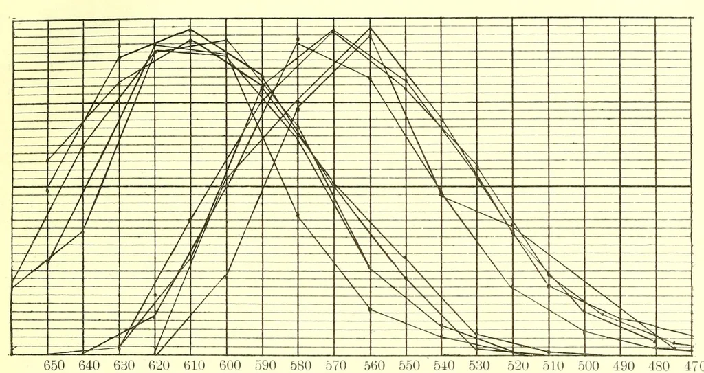 An illustration from Die StÃ¶rungen des Farbensinnes [electronic resource] : ihre klinische Bedeutung und ihre Diagnose, 1912, leaf 145