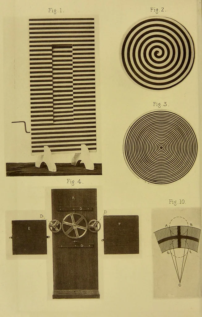 An illustration from Optical illusions of motion [electronic resource], 1882, leaf 16