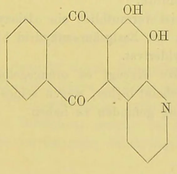 An illustration from Chemie der organischen Farbstoffe, 1889, leaf 93