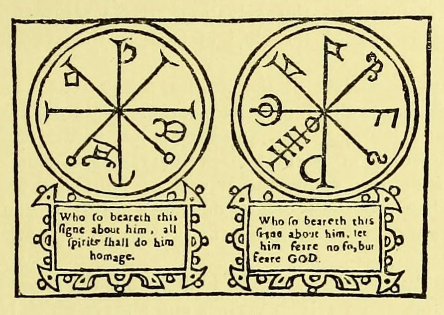 An illustration from The discoverie of witchcraft ... Being a reprint of the first edition published in 1584, 1886, leaf 435