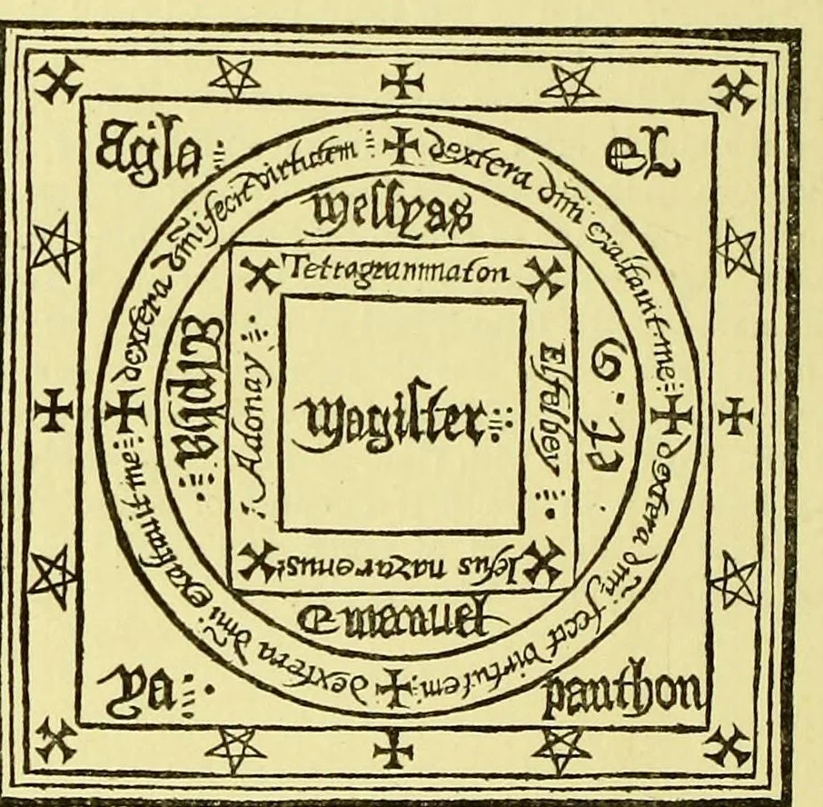 An illustration from The discoverie of witchcraft ... Being a reprint of the first edition published in 1584, 1886, leaf 452