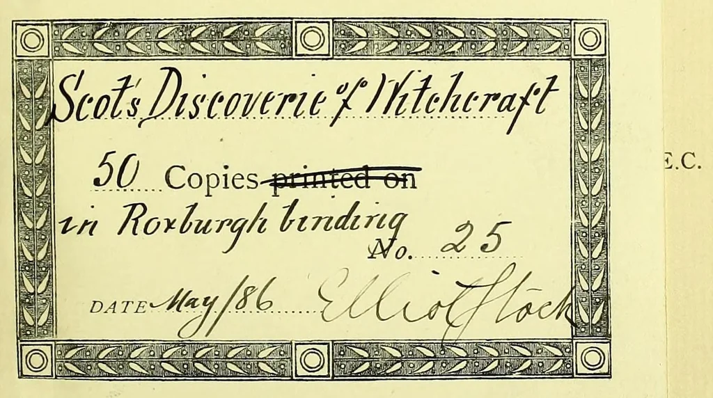 An illustration from The discoverie of witchcraft ... Being a reprint of the first edition published in 1584, 1886, leaf 7