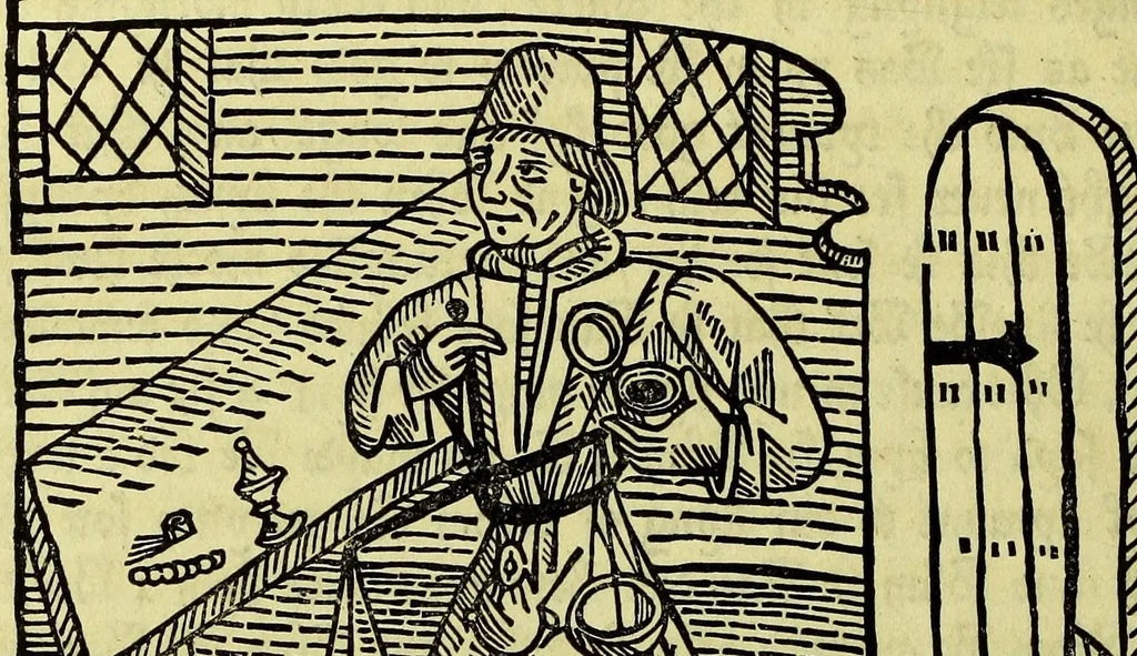 An illustration from The game of the chesse, 1855, leaf 100