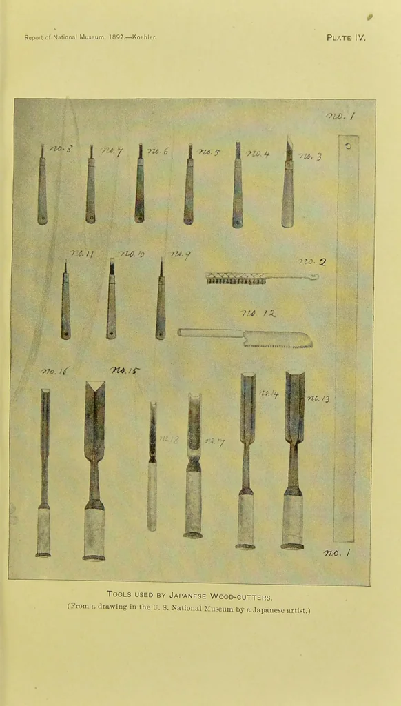 An illustration from Japanese wood-cutting and wood-cut printing, 1894, leaf 11
