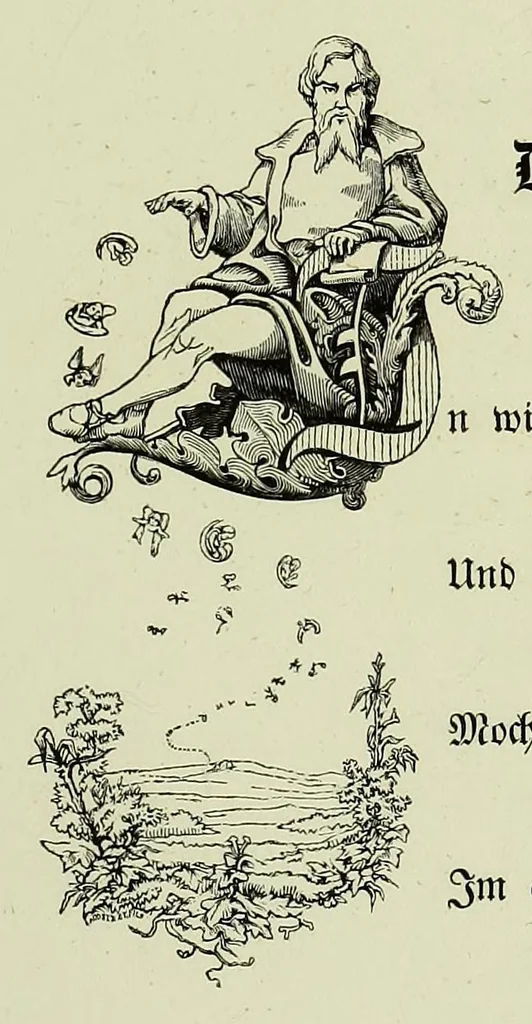 An illustration from 1840. Gutenbergs-Album, 1840, leaf 137