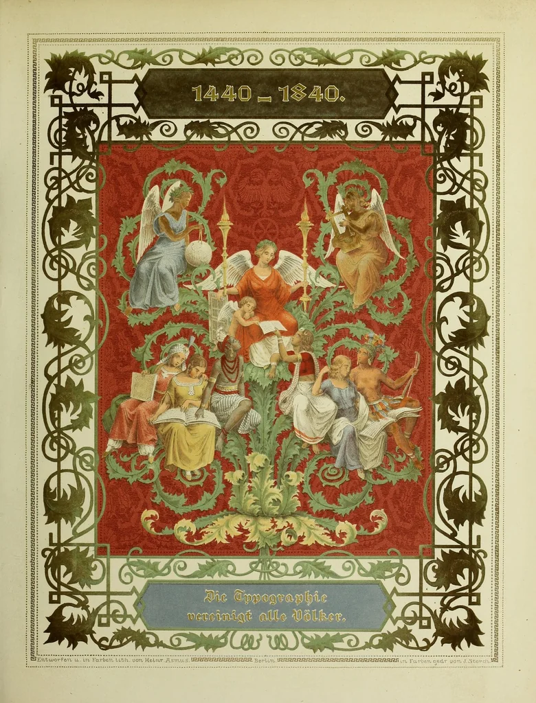An illustration from 1840. Gutenbergs-Album, 1840, leaf 235