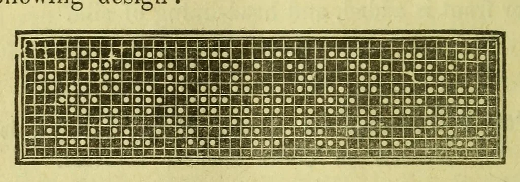 An illustration from Mee's companion to the work-table, containing selections in knitting, netting, and crochet work, 1844, leaf 100