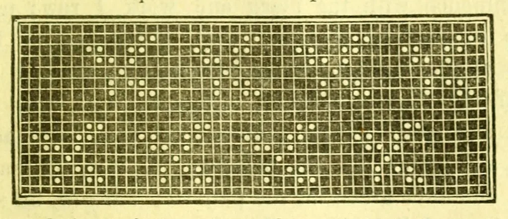 An illustration from Mee's companion to the work-table, containing selections in knitting, netting, and crochet work, 1844, leaf 111