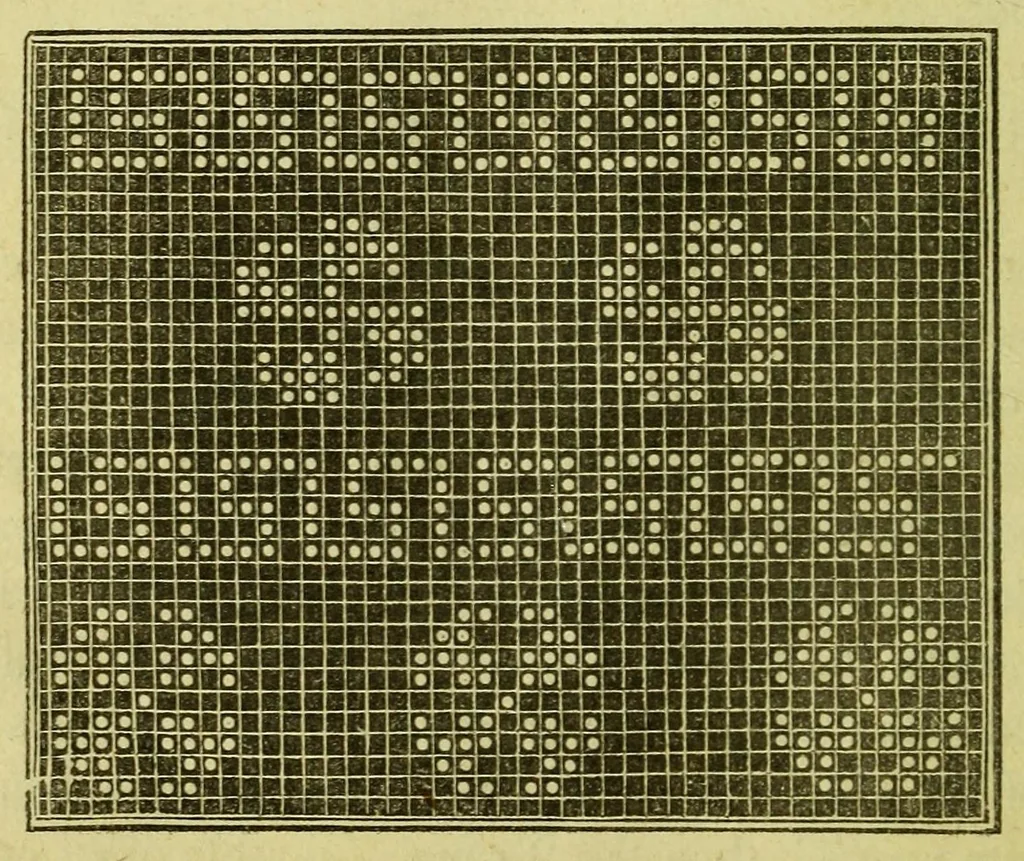 An illustration from Mee's companion to the work-table, containing selections in knitting, netting, and crochet work, 1844, leaf 124