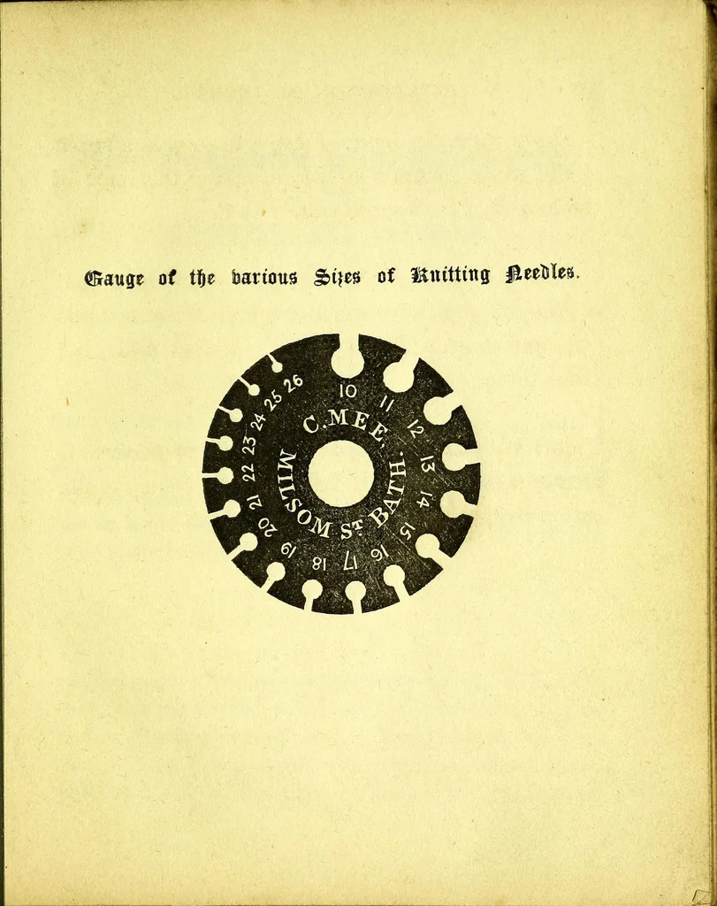 An illustration from Mee's companion to the work-table, containing selections in knitting, netting, and crochet work, 1844, leaf 19