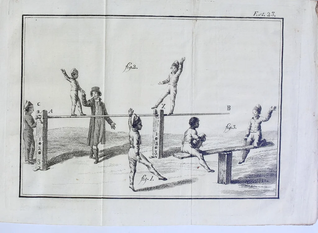An illustration from La gimnástica, ó escuela de la juventad. Tratado elemental de juegos, de exercicios considerados en razon de utilidad física y moral, 1807, leaf 269