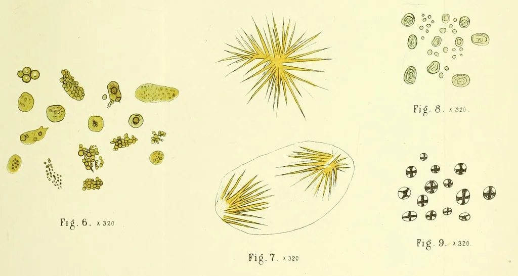 An illustration from Further observations on enterochlorophyll, and allied pigments, 1886, leaf 39