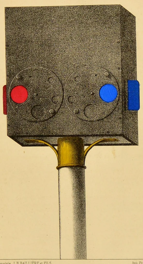 An illustration from Examen de la vision chez les employés de chemins de fer : rapport présenté à M. le ministre des Travaux publics, 1880, leaf 45