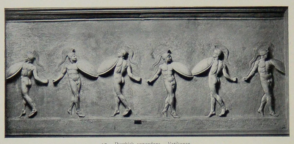An illustration from Olympiska spelen i det gamla Grekland. Populär framställning i anledning af V:e olympiaden i Stockholm 1912, 1912, leaf 22