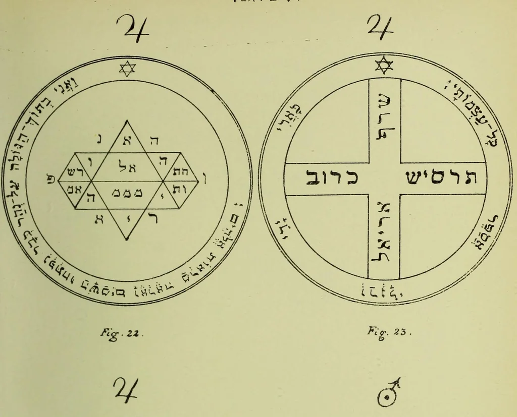 An illustration from The Key of Solomon the king (Clavicula Salomonis), 1889, leaf 83