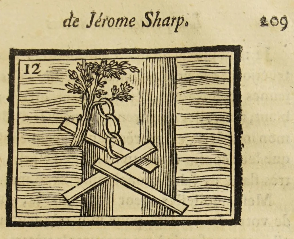 An illustration from Les petites aventures de Jérome Sharp, professeur de physique amusante. Ouvrage contenant autant de tours ingénieux que de leçons utiles, avec quelques petits portraits à la manière noire, 1793, leaf 225