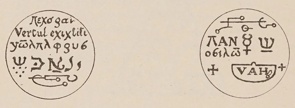 An illustration from Les sept livres de l'Archidoxe magique : traduits pour la première fois en français, texte latin en regard, 1909, leaf 118