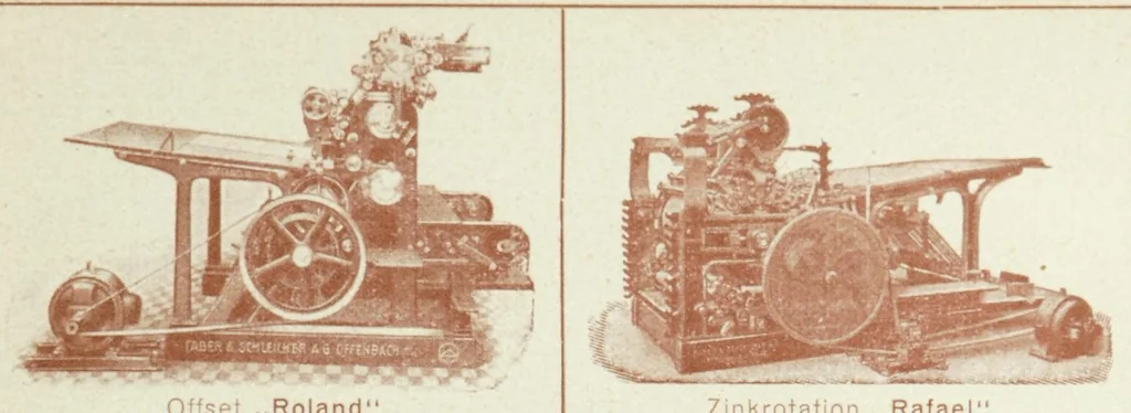 An illustration from Die umbildung der chromolithographie : photolithographischer vier-und menrfarbendruck auf stein, zink und aluminium, 1913, leaf 185