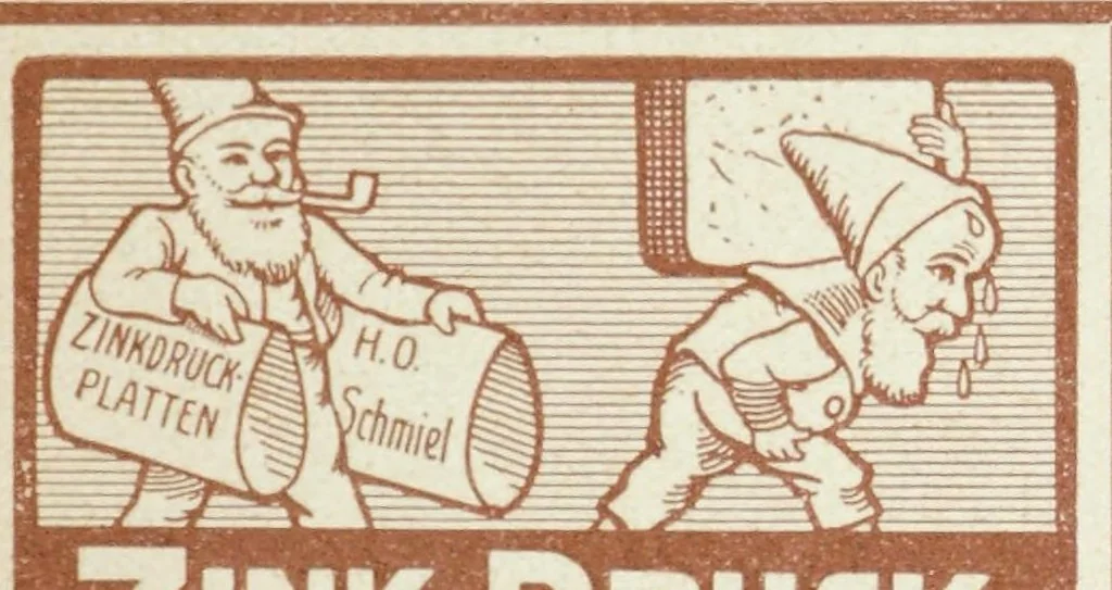 An illustration from Die umbildung der chromolithographie : photolithographischer vier-und menrfarbendruck auf stein, zink und aluminium, 1913, leaf 203