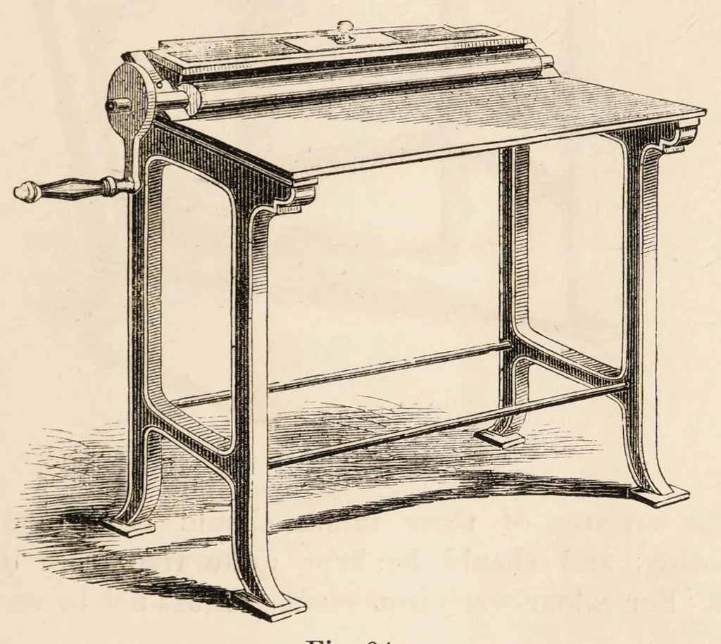 An illustration from Printing : a practical treatise on the art of typography as applied more particularly to the printing of books, 1890, leaf 177