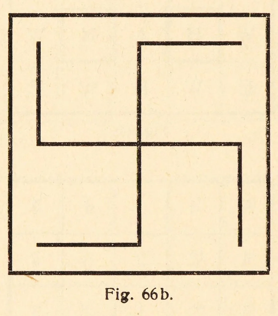 An illustration from Talisman Turc : ein Beitrag zur magisch-quadratischen Dechiffrierung von Liebes- und Krankheits-Amuletten zum Ursprung und Wesen magischer Quadrate sowie zur wissenschaftlichen Periodologie, 1926, leaf 92