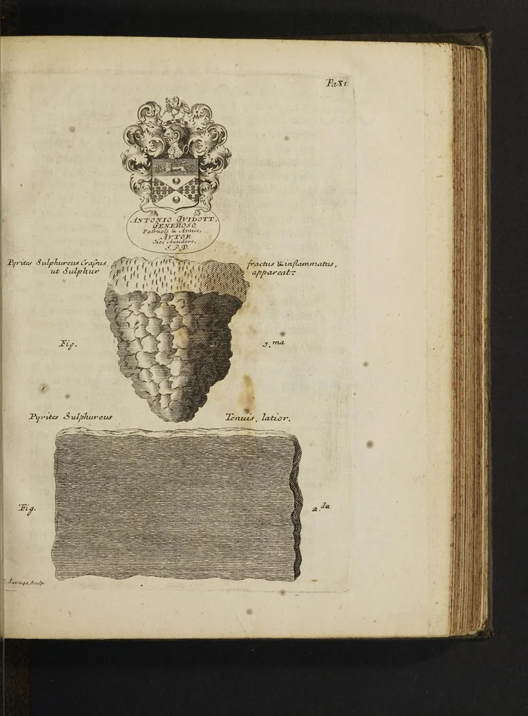 An illustration from De thermis Britannicis tractatus. Accesserunt observationes hydrostaticae, chromaticae & miscellaneae, uniuscujusque balnei apud Bathoniam naturam, proprietatem & distinctionem, curatius exhibentes, 1691, leaf 133