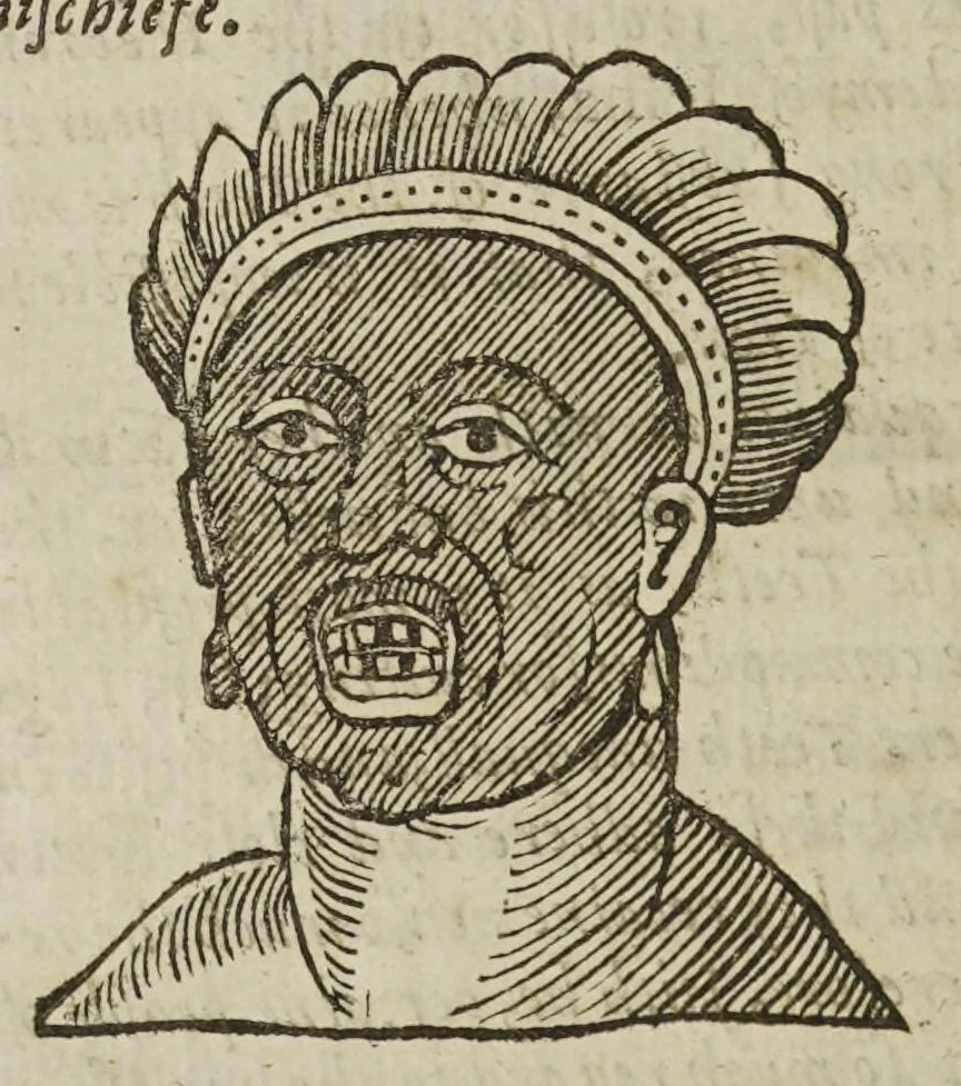 An illustration from Anthropometamorphosis: man transform'd; or, the artificial changeling. Historically presented, in the mad and cruel gallantry, foolish bravery, ridiculous beauty, filthy finenesse, and loathsome lovelinesse of most nations, fashioning and altering their bodies from the mould intended by nature. With a vindication of the regular beauty and honesty of nature. And an appendix of the pedigree of the English gallant, 1653, leaf 284