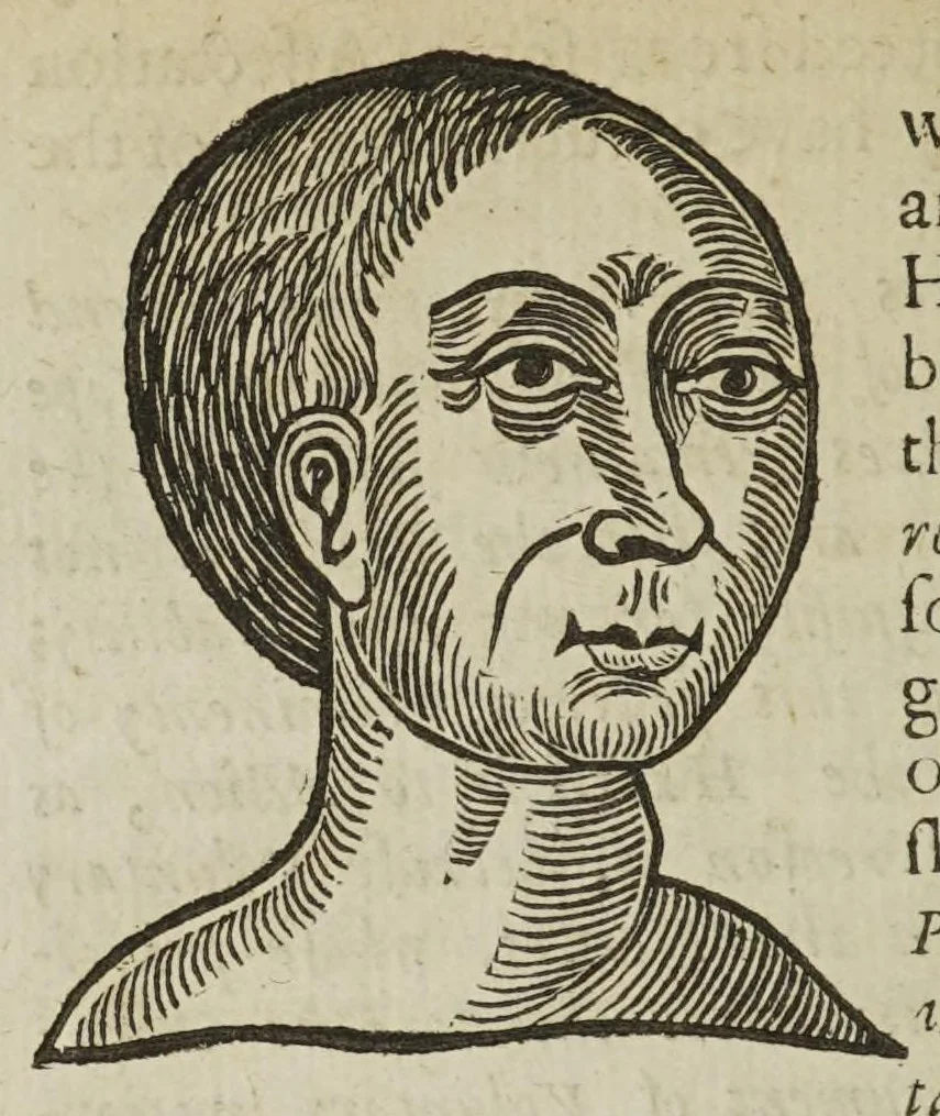 An illustration from Anthropometamorphosis: man transform'd; or, the artificial changeling. Historically presented, in the mad and cruel gallantry, foolish bravery, ridiculous beauty, filthy finenesse, and loathsome lovelinesse of most nations, fashioning and altering their bodies from the mould intended by nature. With a vindication of the regular beauty and honesty of nature. And an appendix of the pedigree of the English gallant, 1653, leaf 68