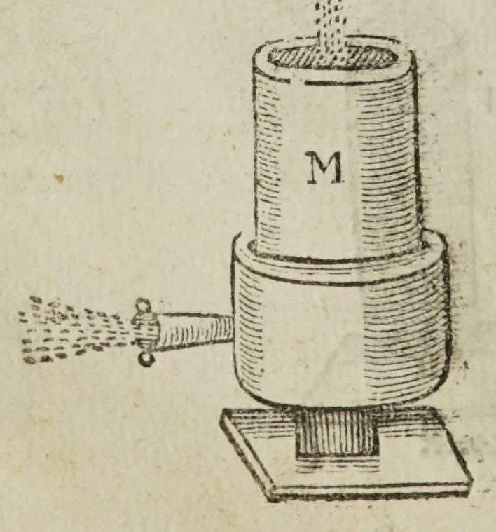 An illustration from The mysteries of nature and art in four severall parts. The first of water-works. The second of fier-works. The third of drawing, colouring, limming, paynting, graving, and etching. The fourth of experiments, 1654, leaf 120