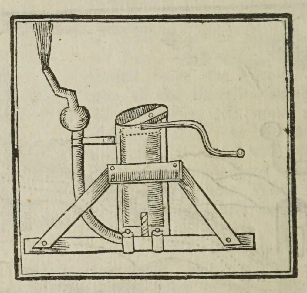 An illustration from The mysteries of nature and art in four severall parts. The first of water-works. The second of fier-works. The third of drawing, colouring, limming, paynting, graving, and etching. The fourth of experiments, 1654, leaf 36
