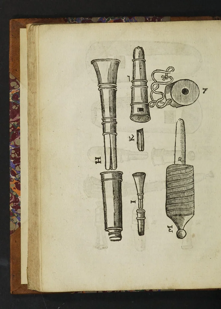 An illustration from The mysteries of nature and art in four severall parts. The first of water-works. The second of fier-works. The third of drawing, colouring, limming, paynting, graving, and etching. The fourth of experiments, 1654, leaf 92