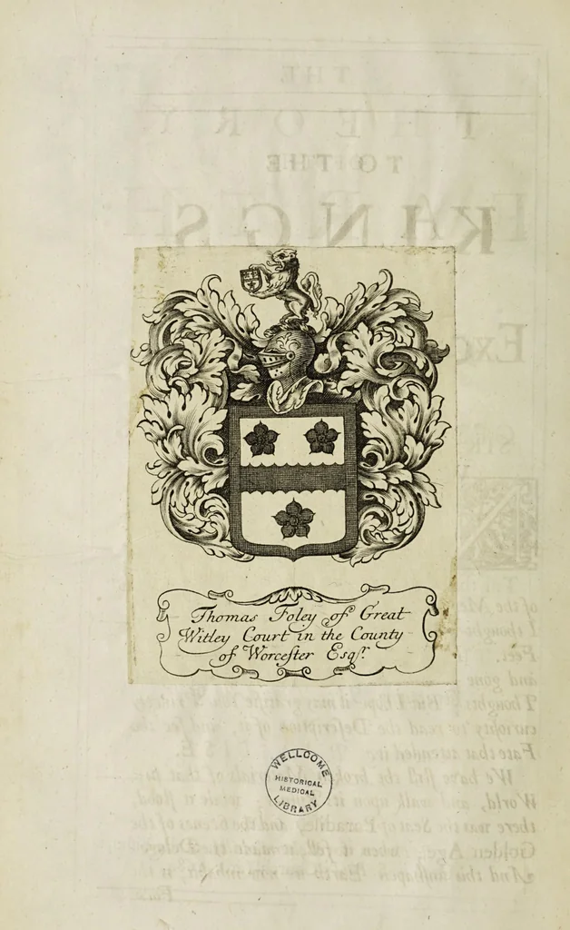 An illustration from The theory of the earth: containing an account of the original of the earth, and of all the general changes which it hath already undergone, or is to undergo, till the consummation of all things. The two first books, concerning the deluge and concerning paradise, 1684, leaf 8