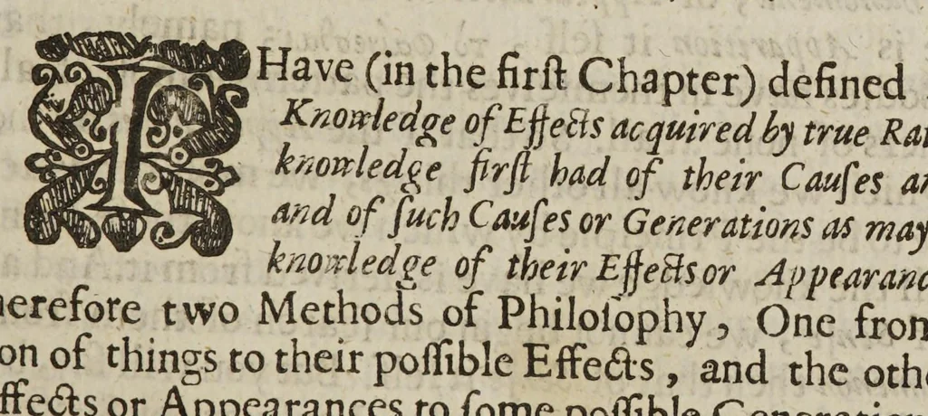 An illustration from Elements of philosophy, the first section, concerning body, 1656, leaf 333