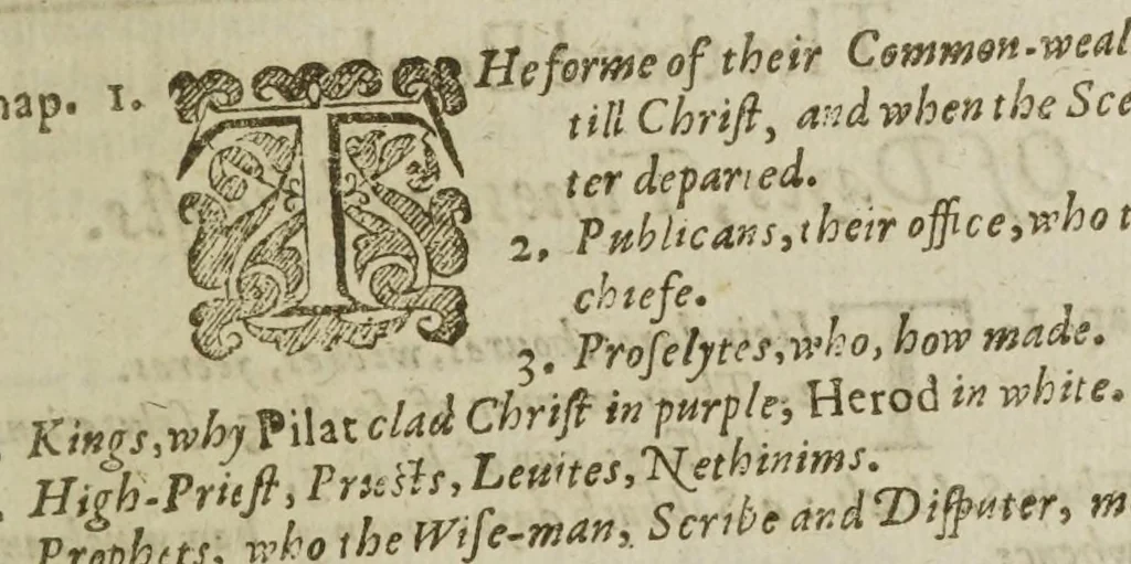 An illustration from Moses and Aaron. Civil and ecclesiastical rites, used by the ancient Hebrewes; observed, and at large opened, for the clearing of many obscure texts thorowout the whole Scripture : which texts are now added in the end of the booke ... Herein likewise is shewed what customes the Hebrewes borrowed from heathen people, 1631, leaf 11
