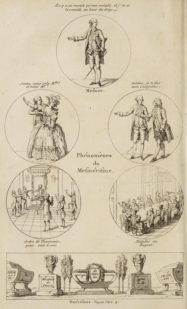 An illustration from Mémoire pour servir à l'histoire de la jonglerie, dans lequel on démontre les phénomènes du mesmérisme, 1784, leaf 4