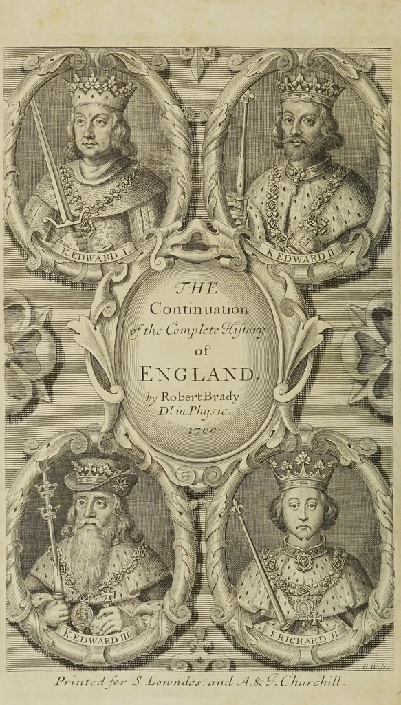 An illustration from A continuation of the Complete history of England: containing the lives and reigns of Edward I, II & III and Richard the Second, 1700, leaf 6
