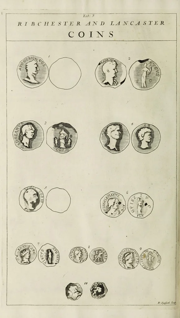 An illustration from The natural history of Lancashire, Cheshire, and the Peak, in Derbyshire: with an account of the British, Phoenician, Armenian, Gr[eek] and Rom[an] antiquities in those parts, 1700, leaf 468
