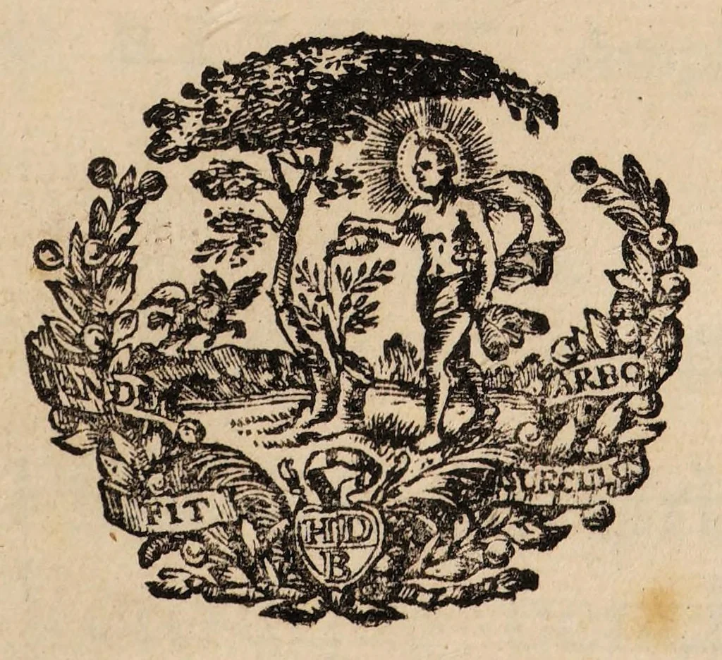 An illustration from Antonii van Dale poliatri Harlemensis De oraculis veterum ethnicorum dissertationes duae, quarum nunc prior agit de eorum origine atque auctoribus; secunda de ipsorum duratione et interitu, 1700, leaf 7
