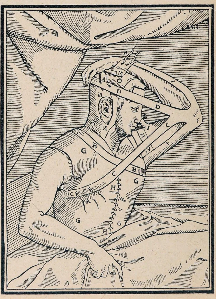 An illustration from Ueber Aberglauben und Mysticismus in der Medizin, 1866, leaf 110
