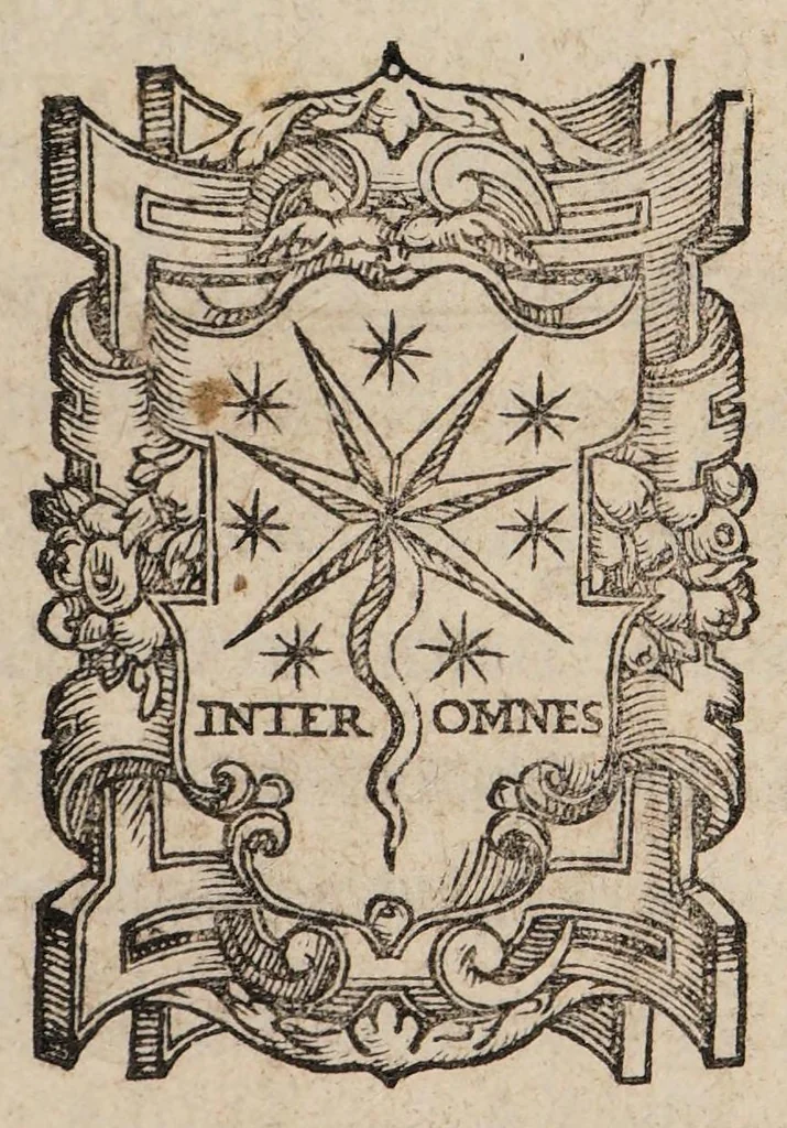 An illustration from Nicolai Massae Examen de venae sectione et sanguinis missione : in febribus ex humorum putredine ortis, ac in aliis praeter naturam affectibus, 1568, leaf 1