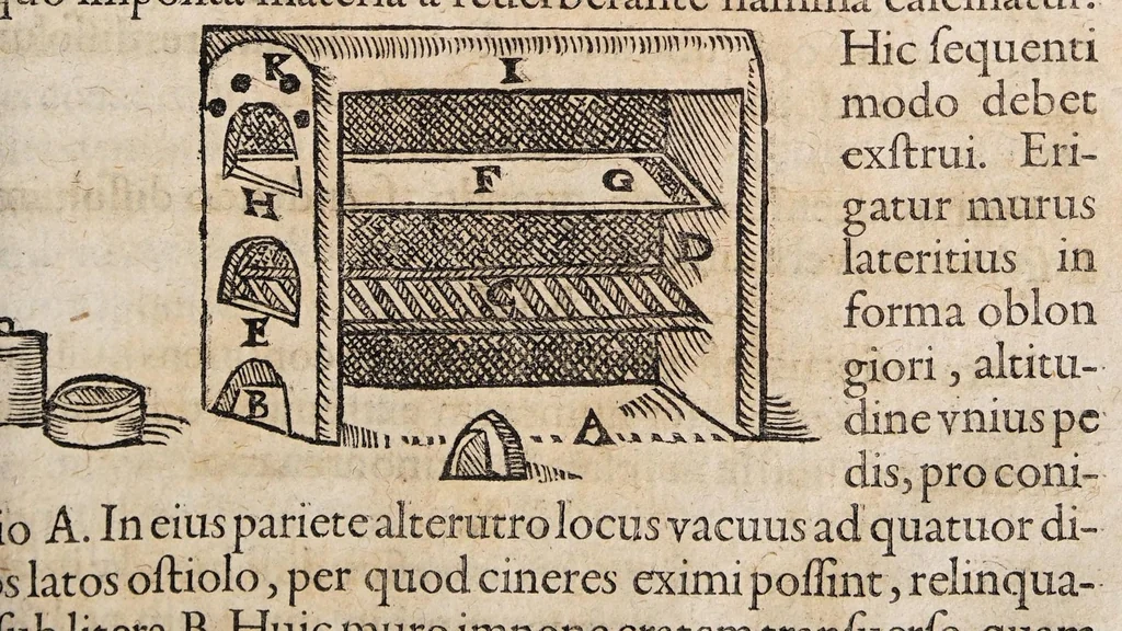 An illustration from Solis e puteo emergentis: sive dissertationis chymiotechnicae libri tres. In quibus totius operationis chymicae methodus practica: materia lapidis philosophici, et nodus [sic] solvendi ejus, operandique, ut et clavis operum Paracelsi qua abstrusa explicantur, deficientia supplentur. Cum praefatione chymiae veritatem asserente ..., 1613, leaf 31