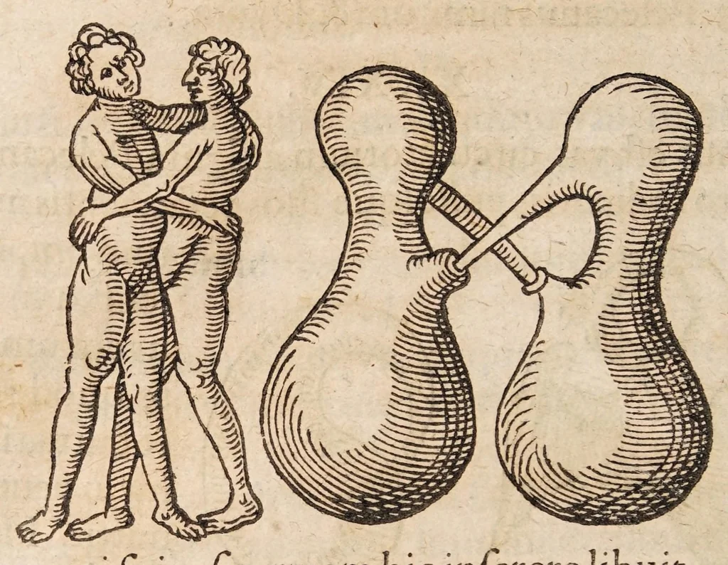 An illustration from Solis e puteo emergentis: sive dissertationis chymiotechnicae libri tres. In quibus totius operationis chymicae methodus practica: materia lapidis philosophici, et nodus [sic] solvendi ejus, operandique, ut et clavis operum Paracelsi qua abstrusa explicantur, deficientia supplentur. Cum praefatione chymiae veritatem asserente ..., 1613, leaf 40